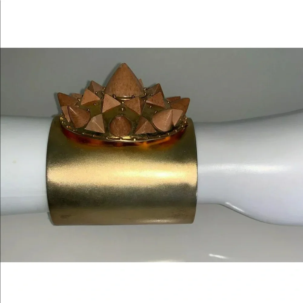 EDDIE BORGO xl brass spike editorial cuff bracelet